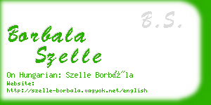 borbala szelle business card